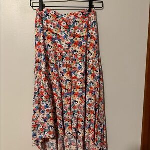Vibrant Floral A-Line Skirt